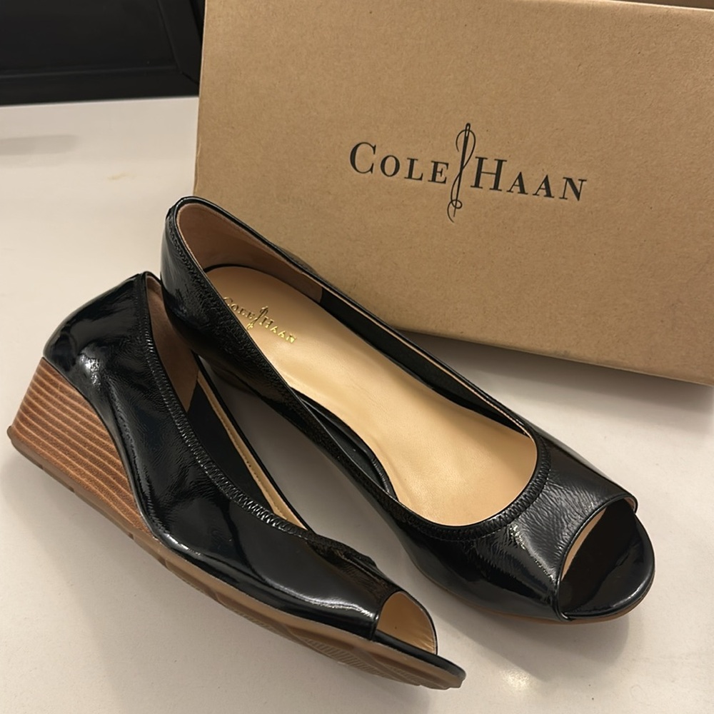 Cole Haan-Nike Air Black Wedge Shoes, sz 11.